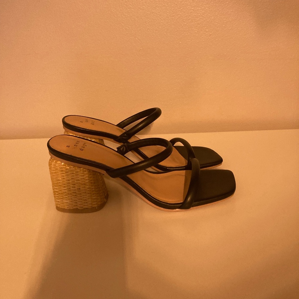 Wicker high heels